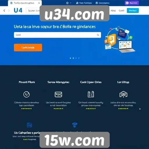 Recursos e funcionalidades do site u34.com